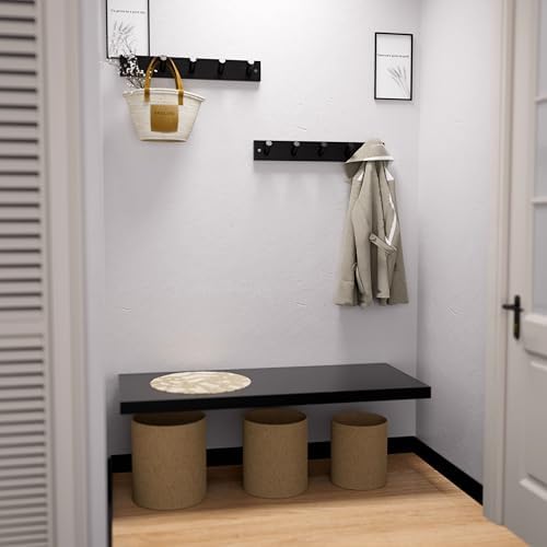SKOLOO Coat Rack Wall Mount 17 inch, 5 Hooks, Shaker Style - Image 4