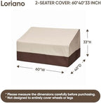 Loriano 2-Seater Patio Sofa Cover, 100% Waterproof - Image 2