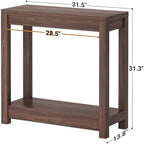 Besiost Small Farmhouse Wood Entryway Table Narrow Console Table - Image 3