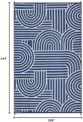 Garvee Reversible Rainbow Outdoor Rug 9x12 - Image 2