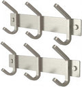 Small Coat Rack Wall Mount – Brushed Nickel 9 Inch Stainless Steel Hook Rail by SAYONEYES