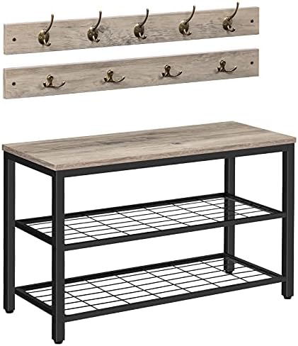 HOOBRO Hall Tree with Bench, Coat Rack Shoe Bench Set, Entryway Shoe Rack with by HOOBRO