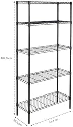 Amazon Basics 5-Shelf Adjustable Heavy Duty Steel Wire Storage Shelves - Image 5