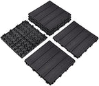 Design House Square Deck Tile, Modern Ebony by DesignHouse