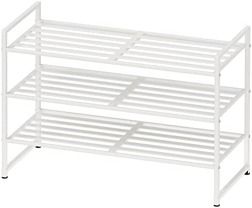 Simple Houseware 3-Tier Stackable Metal Panel Shoe Rack by SimpleHouseware