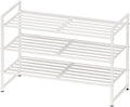 Simple Houseware 3-Tier Stackable Metal Panel Shoe Rack by SimpleHouseware