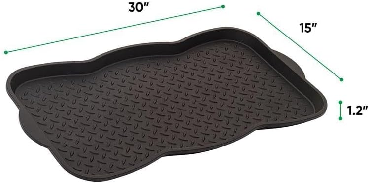 Superio Multi-Purpose Boot & Shoe Tray, 29.75 x 15 Round Scalloped, Protects - Image 2