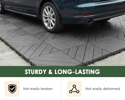 144 PCS Plastic Interlocking Deck Patio Tiles - Image 4