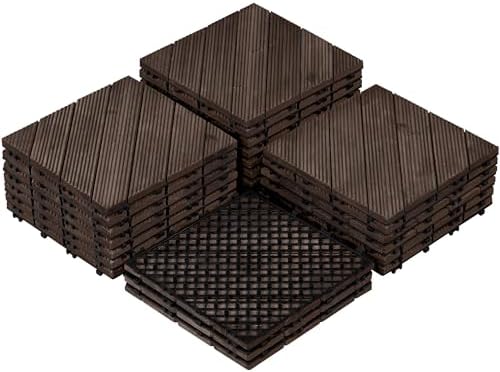 Topeakmart 27PCS Interlocking Deck Tiles 12x12 Patio Flooring by Topeakmart