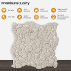 Beige Pebble Mosaic Tile, 8 Sheets - Image 5
