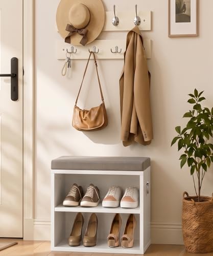HOOBRO Shoe Storage Bench with Cushion, Entryway Bench - Image 2