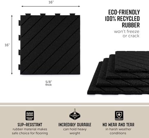 Playsafer Slatted Rubber Interlocking Tile - Image 3