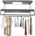 Electric Retractable Airing Rack Gray, Ceiling Clothesline 77lbs Load, Ceiling by Unknown