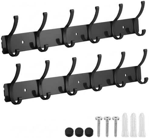 Wall Mount Coat Rack 2 Pack by Dntorx