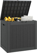 Outdoor Storage Box Waterproof, 30 Gallon Deck Box by WTFGO
