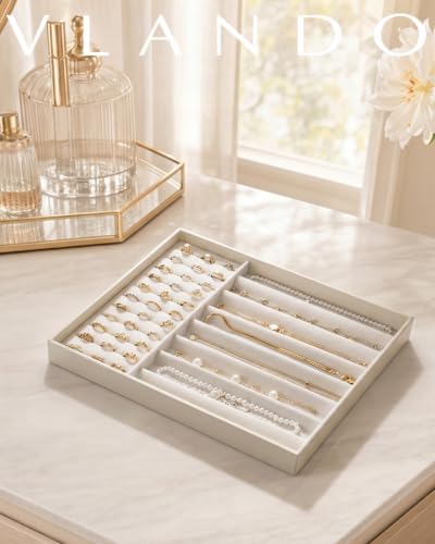VLANDO Stackable Jewelry Tray, Drawer Organizer - Image 5