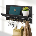 HONJIN Key Holder for Wall: Upgraded 7 Sturdy Key Hooks Easy Installation Mail - Image 6