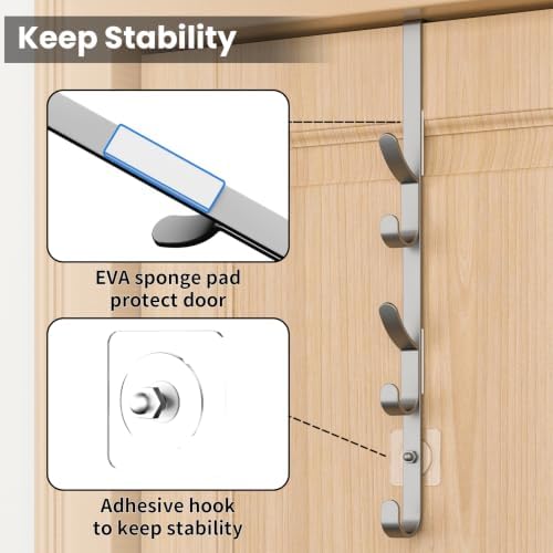 Kaiferty Over The Door Hooks, Metal Door Hooks - Image 5