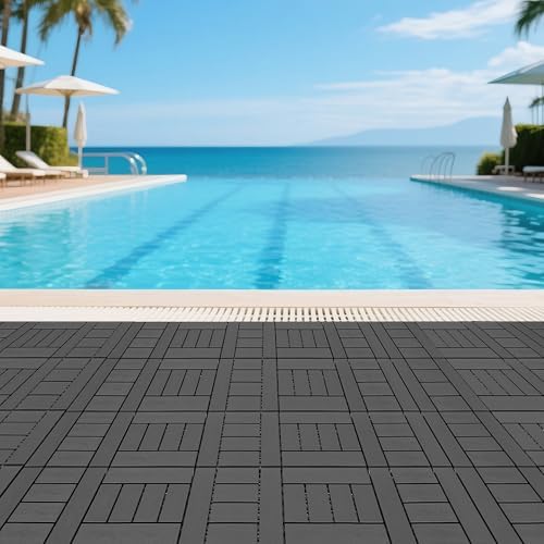Interlocking Deck Tiles 44 Pack, Weatherproof & Easy to Install Patio Floor - Image 6