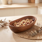 Oval Wood Key Bowl for Entryway Table, Small Wooden Bowl for Keys - Image 6
