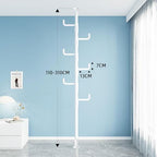 Easy Setup Adjustable Laundry Rod Clothes Space Saving Drying Rack Hanger DIY - Image 2