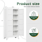 Letaya 72" H Metal Storage Cabinet - Image 2