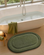 Color&Geometry Small Green Bathroom Rugs, Non Slip Shower Mat - Image 3