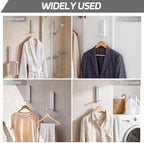 4.33 in Extended Folding Coat Hooks, 2 Pack White Wall Hooks, Zinc Alloy - Image 5