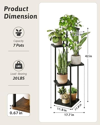 GENTINGBRO Tall Plant Stand Indoor 5 Tier Plant Shelf - Image 2