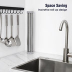 Tomorotec 17.7" x 15.5" Roll Up Dish Drying Rack Over Sink Drying Rack Sink - Image 4