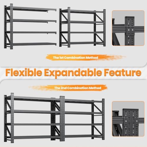48” Wide Heavy Duty Metal Garage Shelving, Adjustable Storage Shelf - Image 5