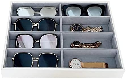 Premium Quality Sunglasses Tray Organizer Display PU Leather Exterior Soft - Image 3