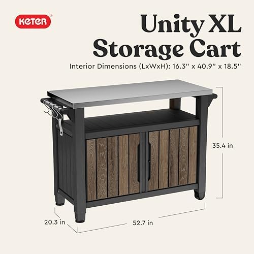Keter Unity XL Outdoor Entertainment Cart - Image 2