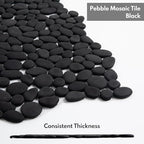 Lovdeco Pebble Tile Shower Floor, Mosaic Pebble Backsplash - Image 3