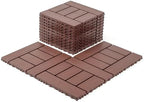 Interlocking Deck Tiles, 44 Pack, Outdoor Waterproof Plastic Balcony Decking by Unknown
