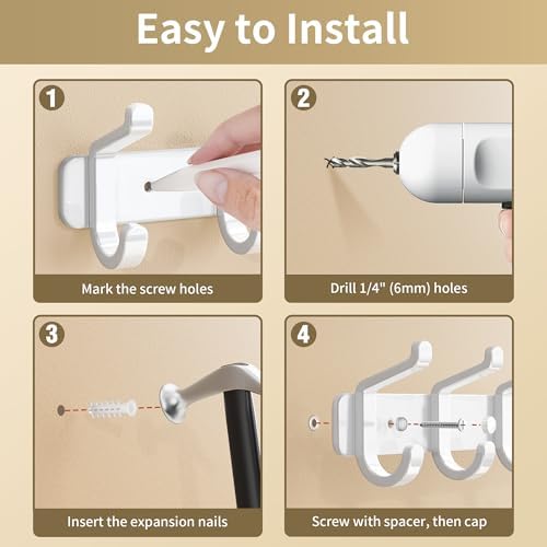 Coat Rack Wall Mount Heavy Duty, Wall Coat Hanger - Image 4