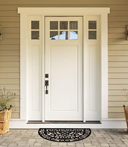 DII Rubber Doormats Collection All Weather, Heart Scroll - Image 6