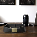 SANZIE Leather Tray Organizer, Valet Tray Key Bowl - Image 6