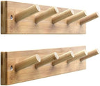 SKOLOO Coat Rack Wall Mount 17 inch, 5 Hooks, Shaker Style by SKOLOO
