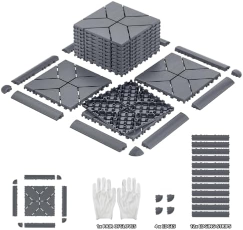44 Interlocking Deck Tiles 12x12in +12 Edges Trim & 4 Corners - Image 2
