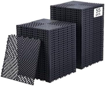 VEVOR Interlocking Drainage Mat, 12” x 12” Modular Interlocking Cushion by VEVOR