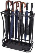 18 Slot Umbrella Stand with 10 Hooks – Heavy Duty Metal Indoor Umbrella Rack by AetherWings