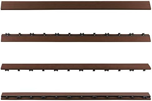 NewTechWood 1/6 ft. x 3 ft. Quick Deck Composite Deck Tile Straight Fascia in by NewTechWood