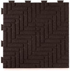 Playsafer Herringbone Rubber Interlocking Tiles | 16 X 16 | Easy Install by Playsafer