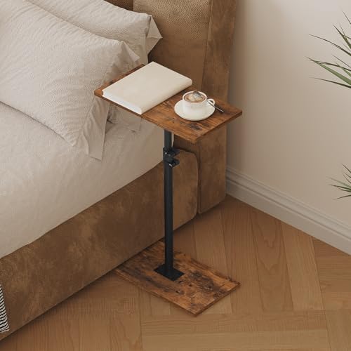 MAHANCRIS Narrow Side Table, Height Adjustable Sofa Table, Tall Couch Table - Image 2