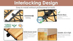 PrimeZone 54 PCS Solid Acacia Wood Interlocking Patio Deck Tiles Outdoor - Image 4