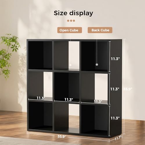 LUCKLIFE 9-Cube Storage Organizer, Modular Bookcase Shelf - Image 2