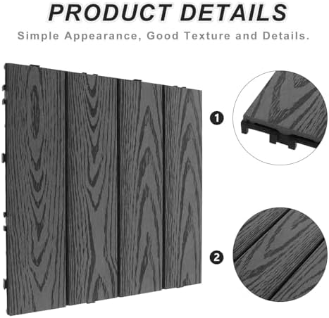 Plastic Wood Interlocking Deck Tiles - Image 3