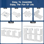 Mavivegue Book Shelf, 18 Cube Storage Organizer, DIY Bookcase White - Image 6
