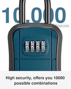 Puroma Key Lock Box Outdoor 4 Digit Code Combination Lockbox 1 Peacock Blue - Image 3